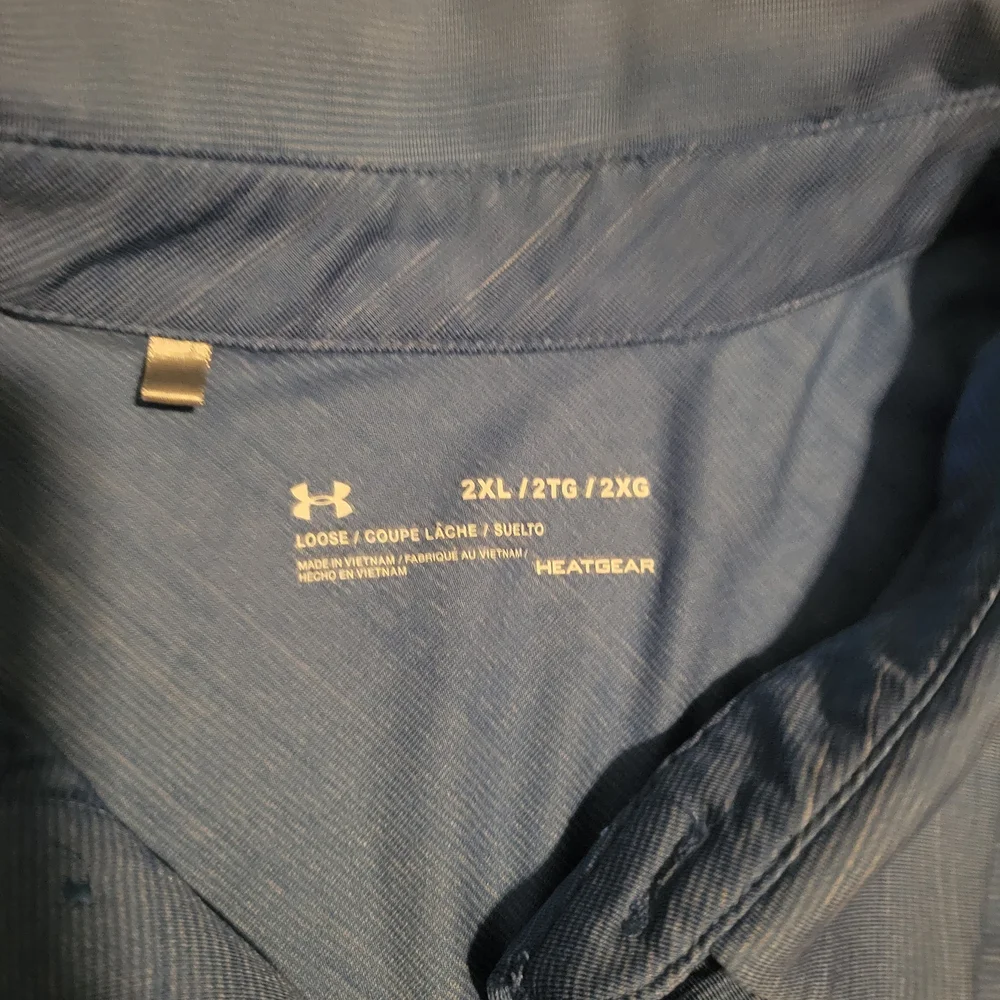 Under Armour Men's Slate Blue Polo Shirt - Picture 2 of 4